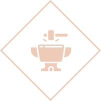 Craftsmanship icon featuring anvil and hammer
