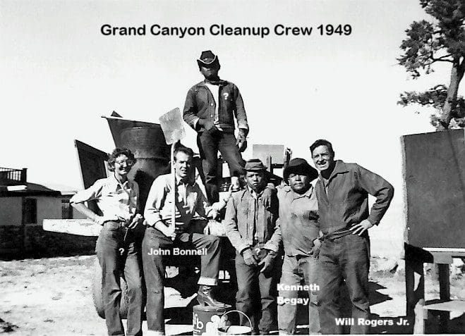 Grand Canyon Cleanup Crew, 1949, group photo.