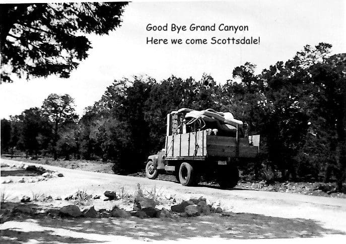 Truck leaving Grand Canyon heading to Scottsdale.